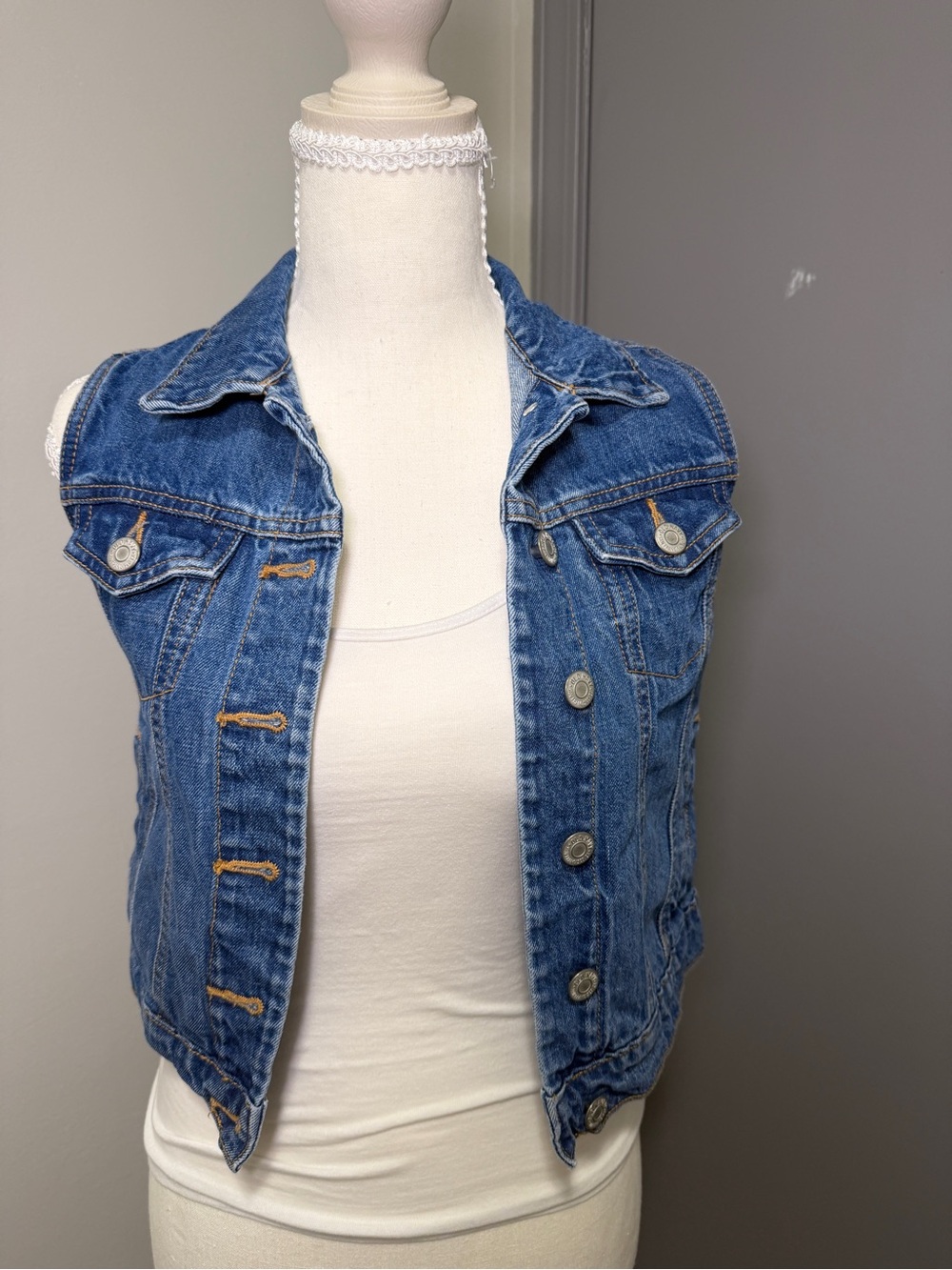 Old Navy Kids Blue Denim Vest